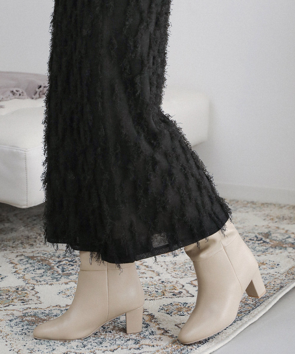 シャギージャガードニットスカート