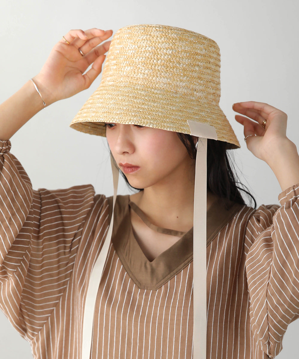 Bab リボンストローハット