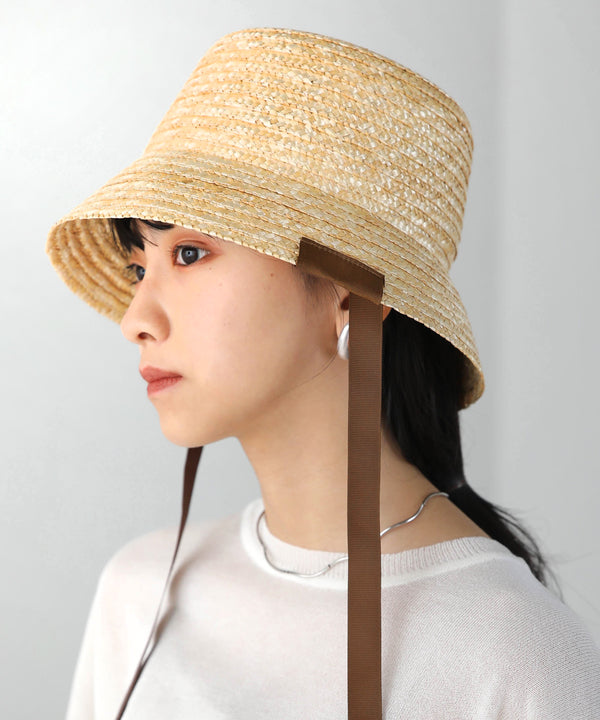 Bab リボンストローハット