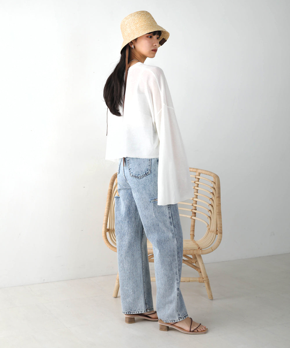 Bab リボンストローハット