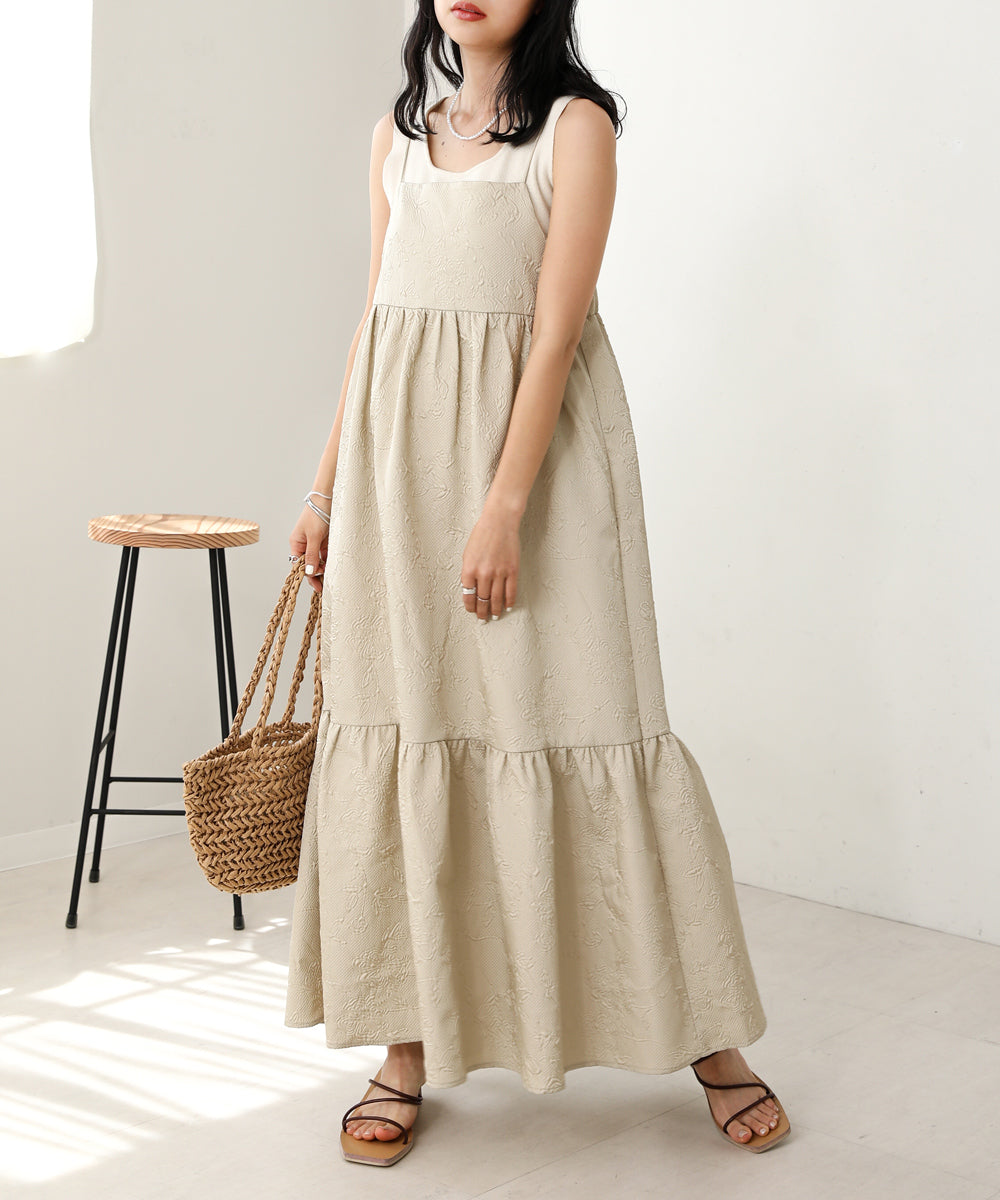 Bab ふくれジャガードキャミワンピース