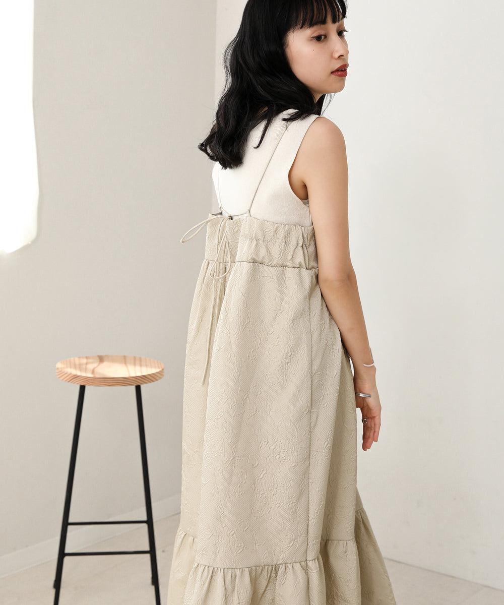 Bab ふくれジャガードキャミワンピース