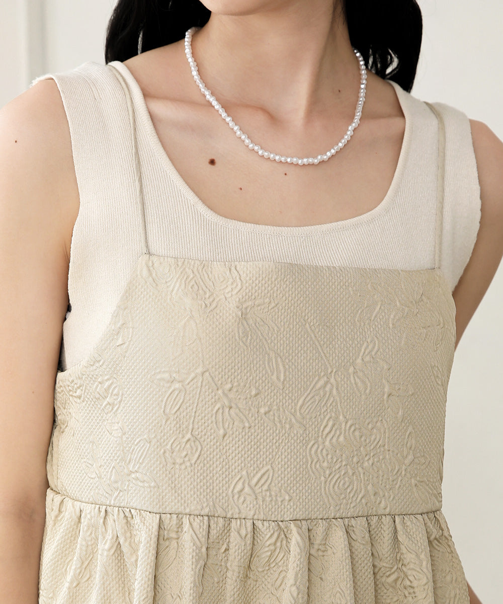 Bab ふくれジャガードキャミワンピース