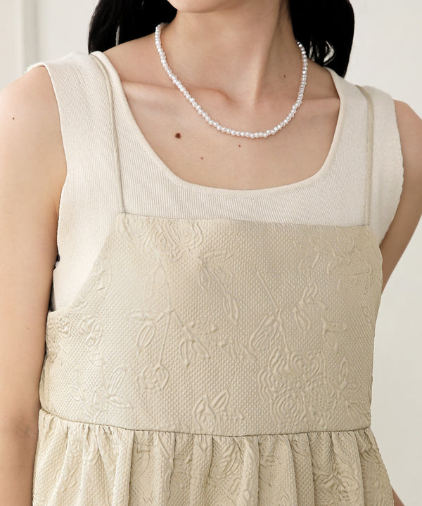 Bab ふくれジャガードキャミワンピース