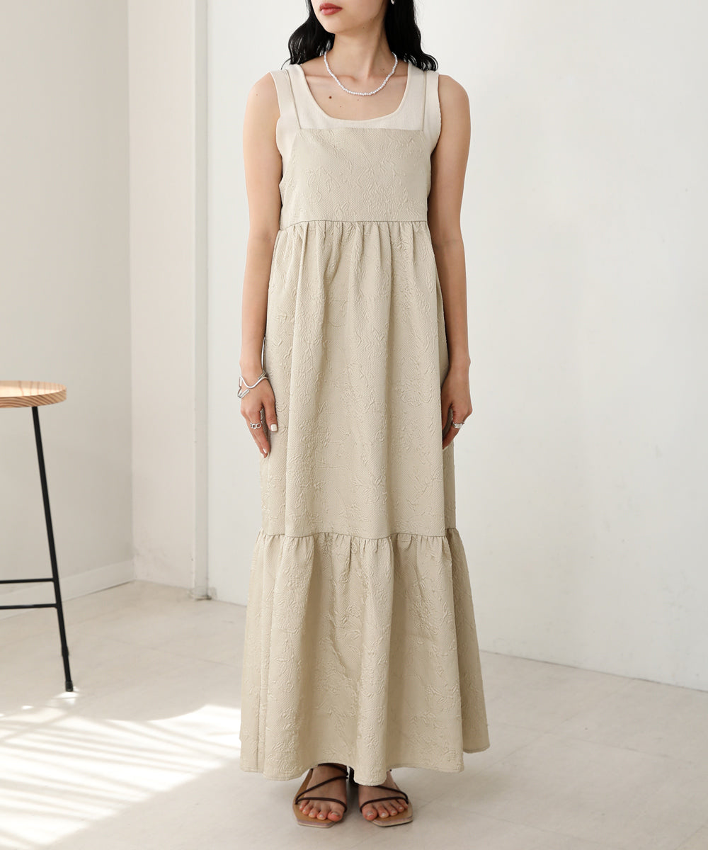 Bab ふくれジャガードキャミワンピース