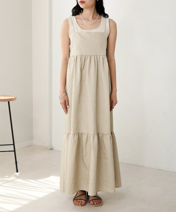 Bab ふくれジャガードキャミワンピース