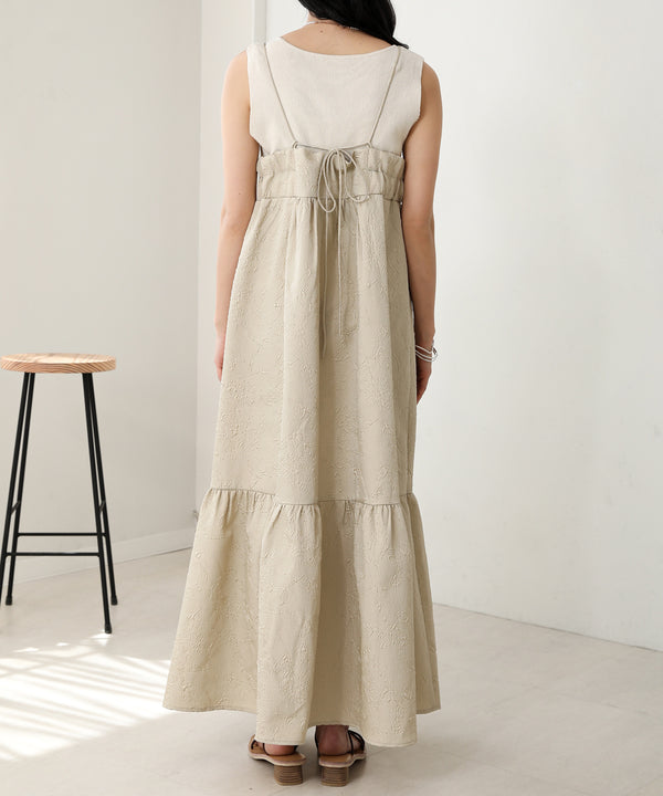 Bab ふくれジャガードキャミワンピース