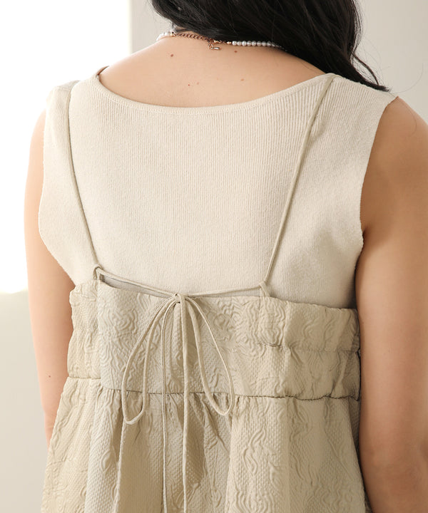 Bab ふくれジャガードキャミワンピース