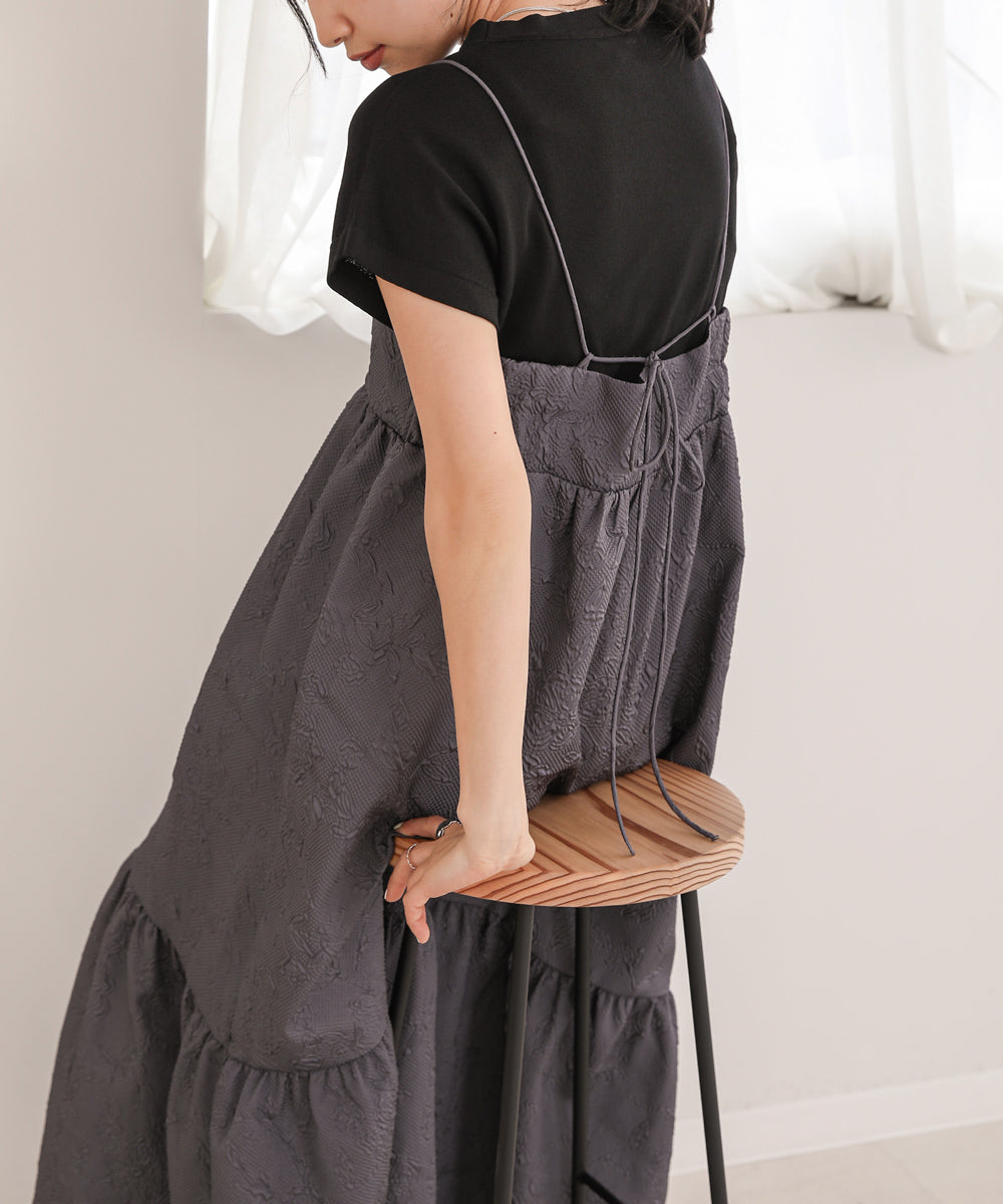 Bab ふくれジャガードキャミワンピース