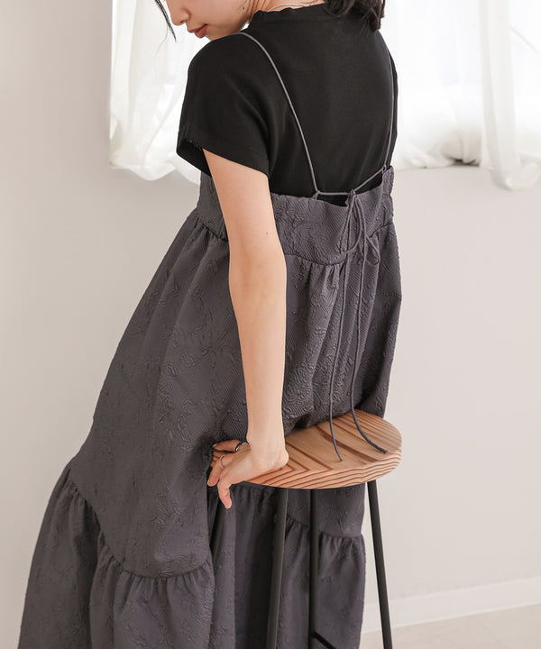 Bab ふくれジャガードキャミワンピース