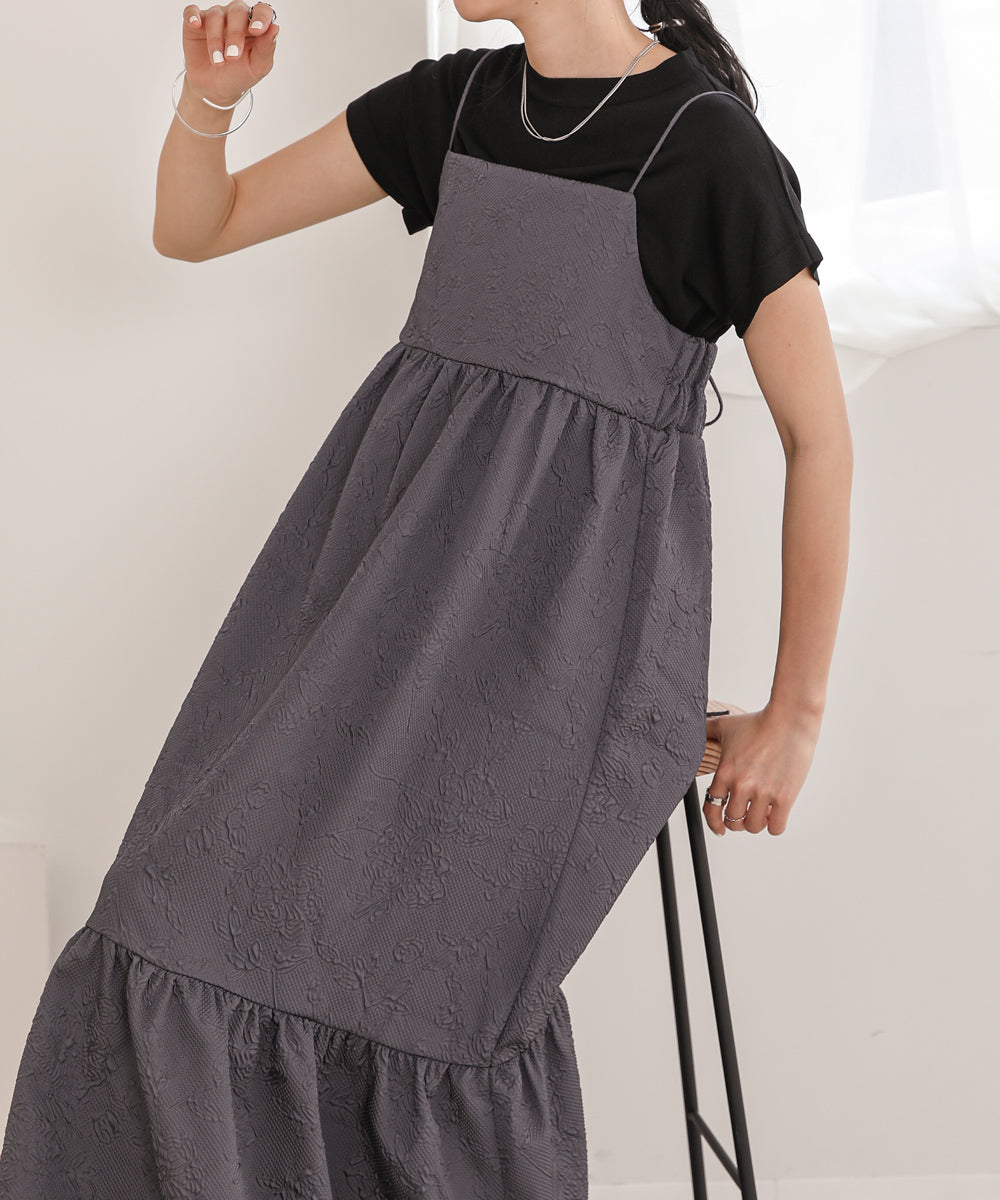 Bab ふくれジャガードキャミワンピース