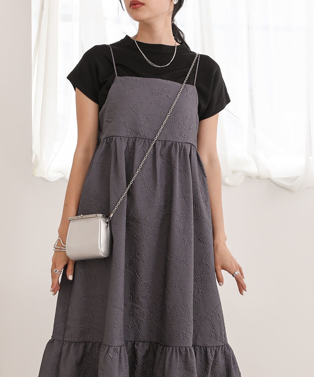 Bab ふくれジャガードキャミワンピース