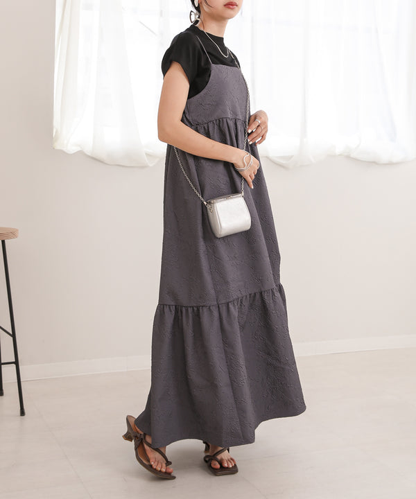 Bab ふくれジャガードキャミワンピース