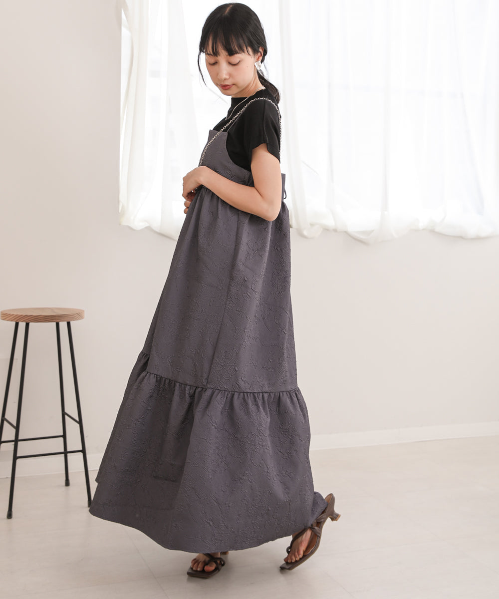 Bab ふくれジャガードキャミワンピース