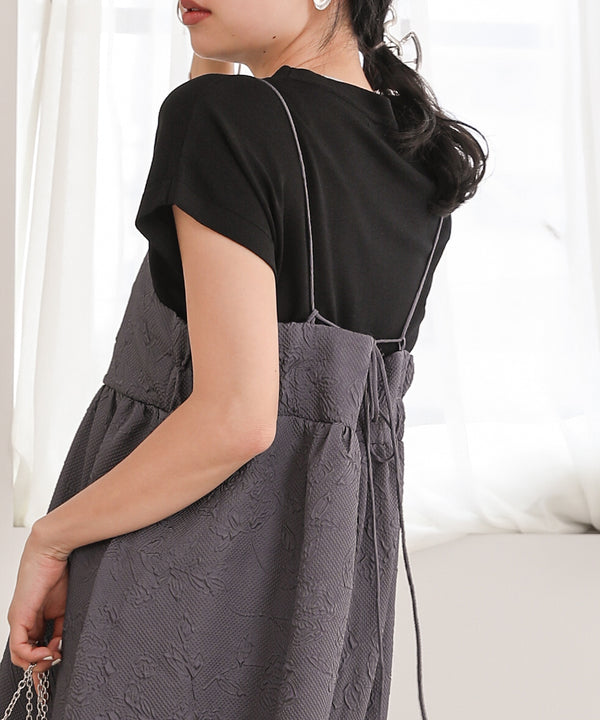 Bab ふくれジャガードキャミワンピース