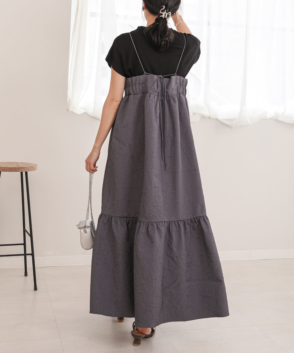 Bab ふくれジャガードキャミワンピース