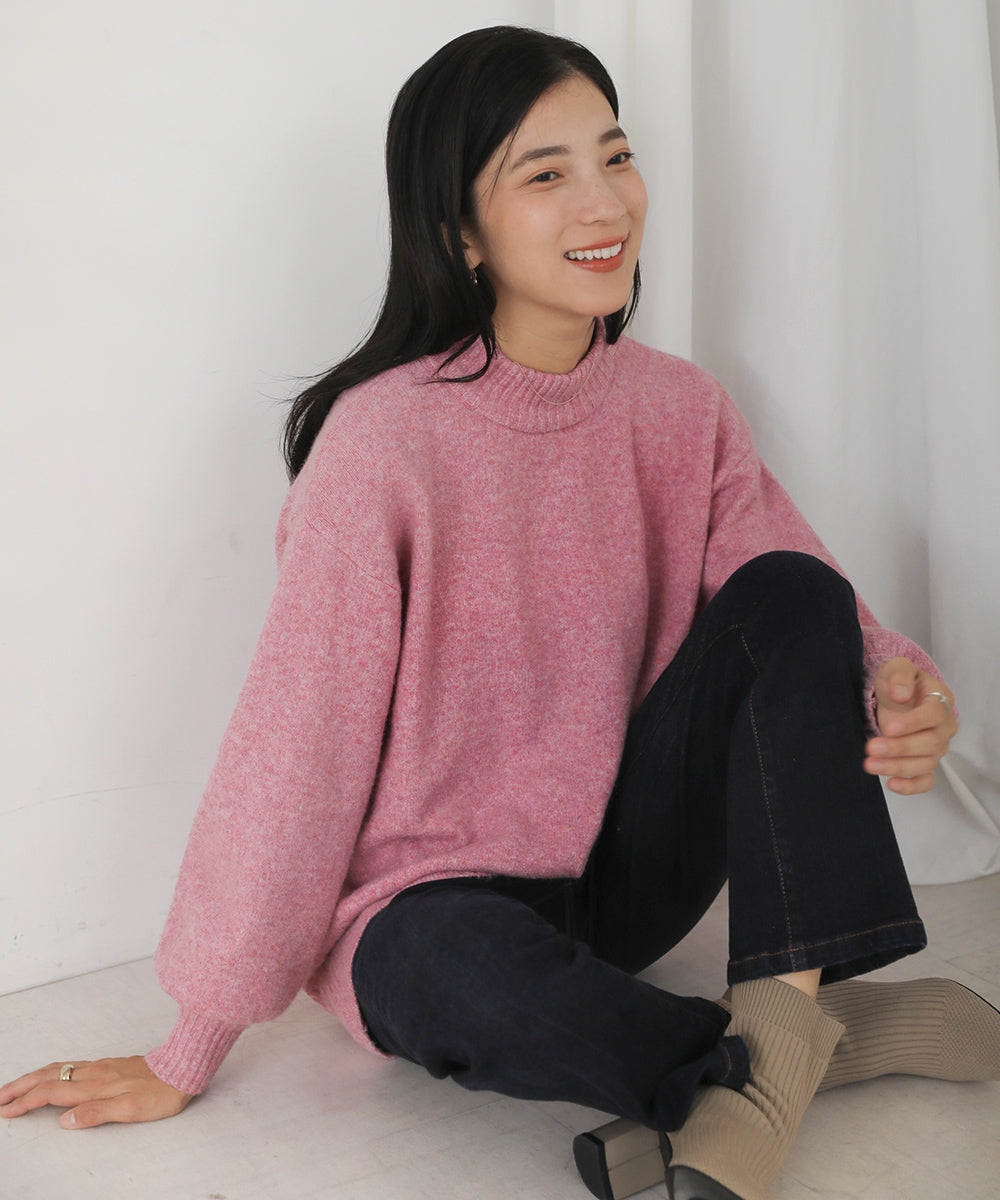 [WEB限定]マシュマロタッチニットプルオーバー