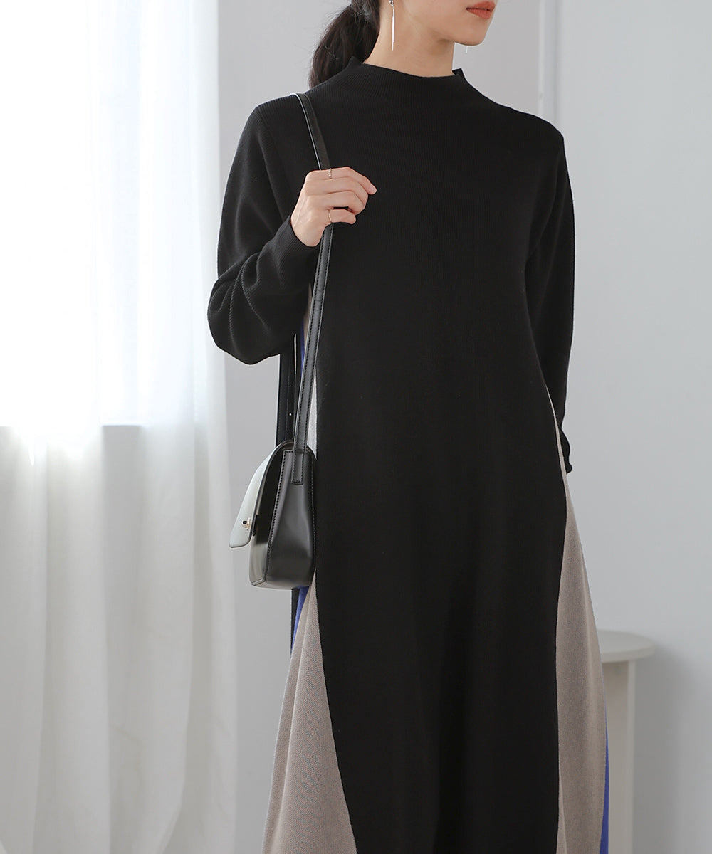 [WEB限定カラー]マルチカラーニットワンピース