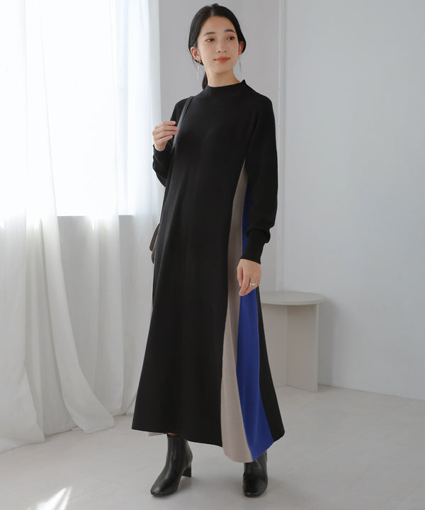 [WEB限定カラー]マルチカラーニットワンピース