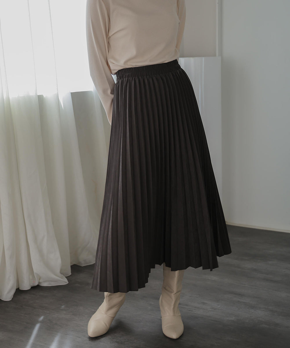 ピーチアコーディオンプリーツスカート
