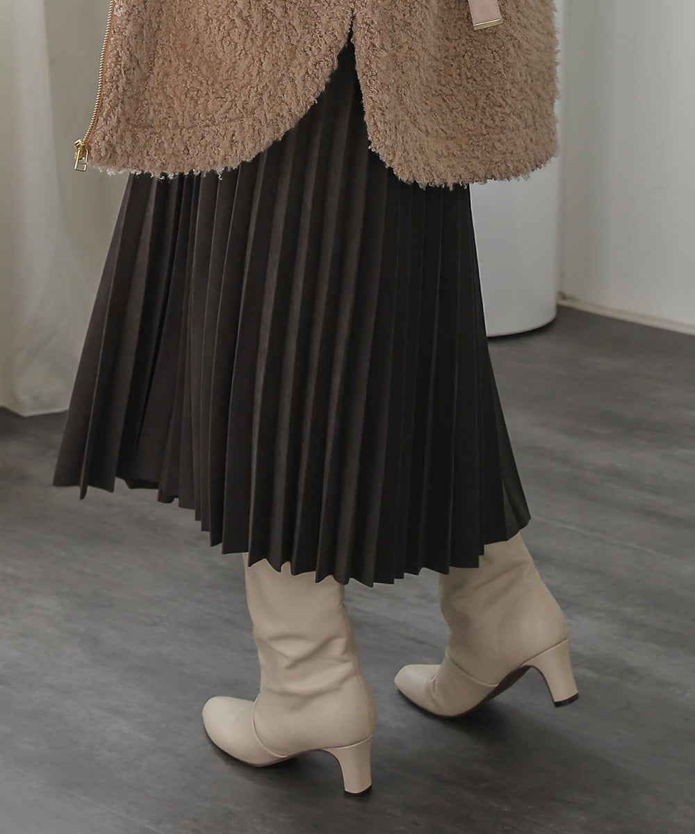 ピーチアコーディオンプリーツスカート