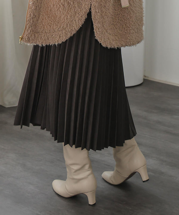 ピーチアコーディオンプリーツスカート