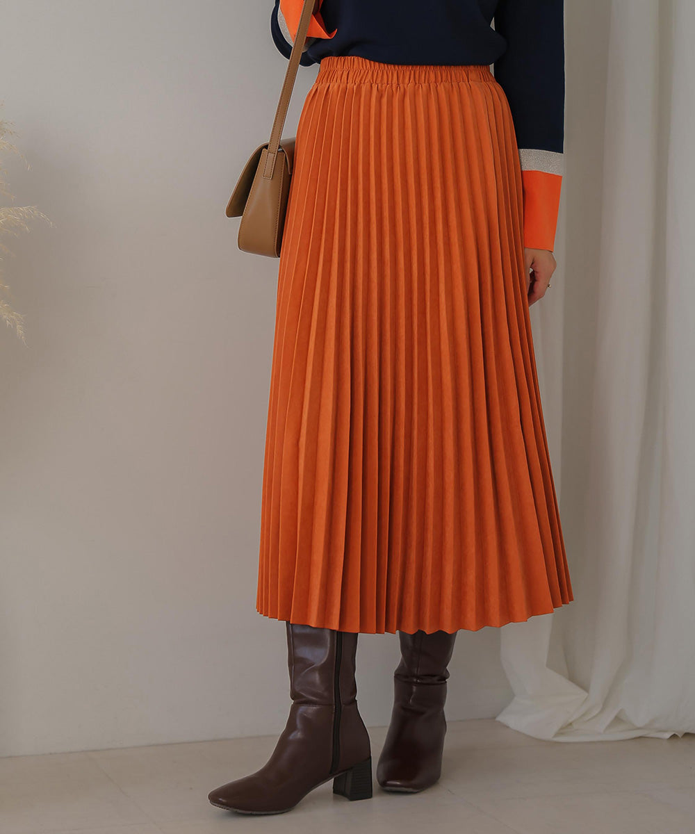 ピーチアコーディオンプリーツスカート