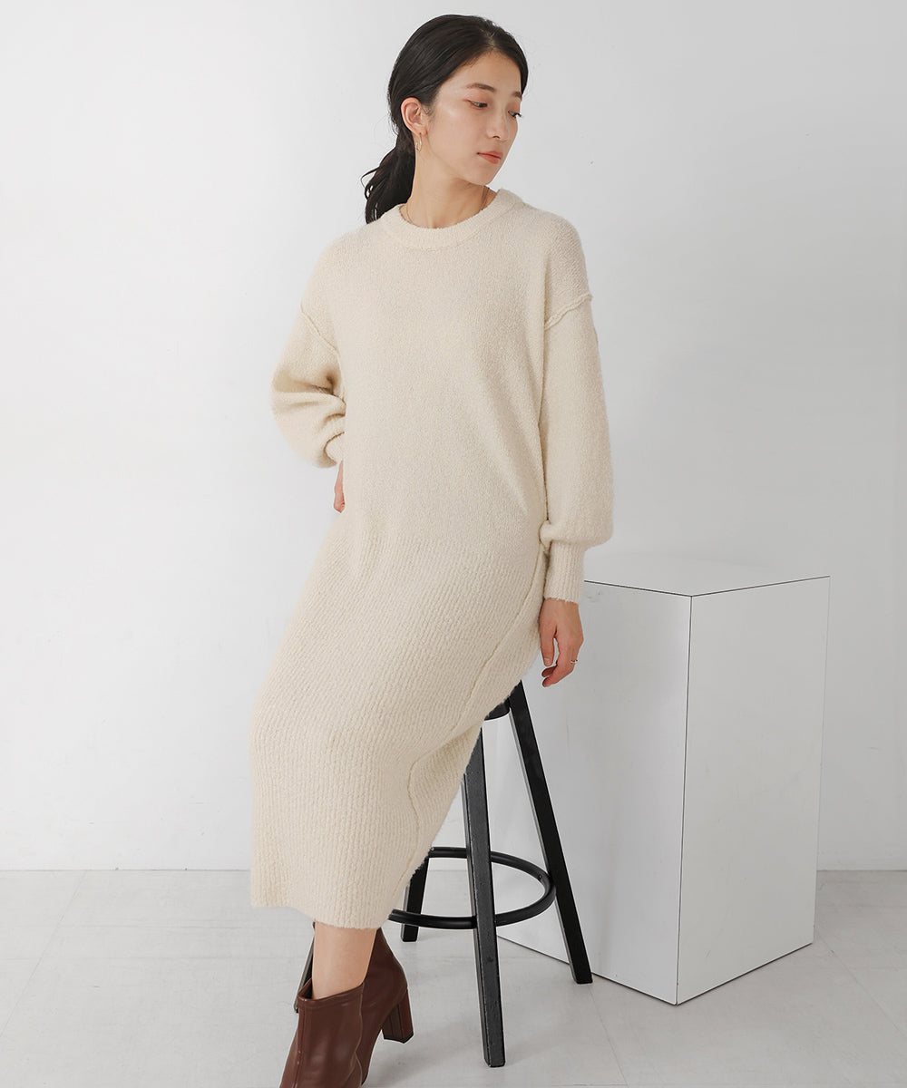 ブークレラメニットワンピース[12/14発送予定]