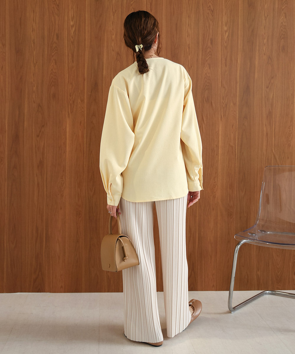 フロントねじりビスチェ風ブラウス