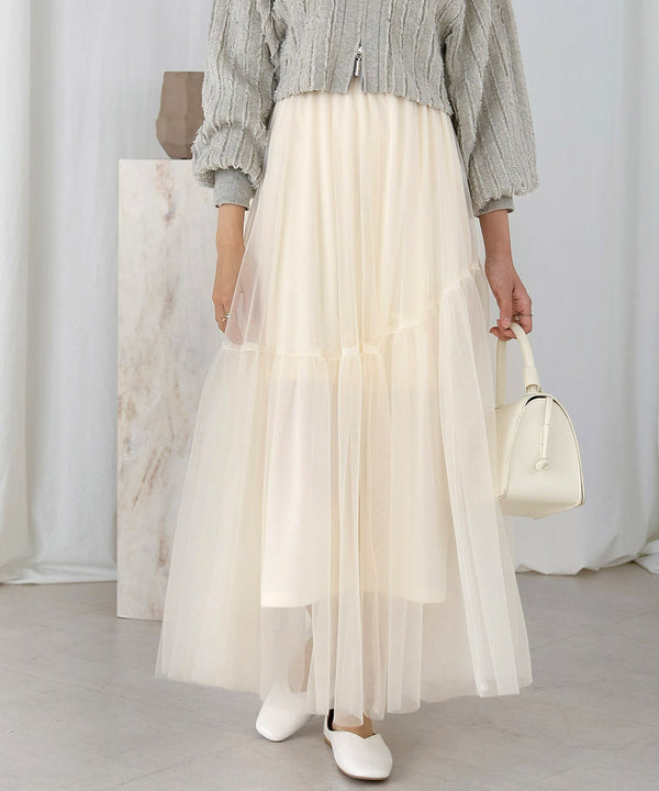TULLE TIERED SKIRT