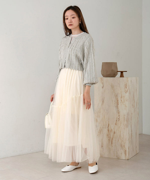 TULLE TIERED SKIRT