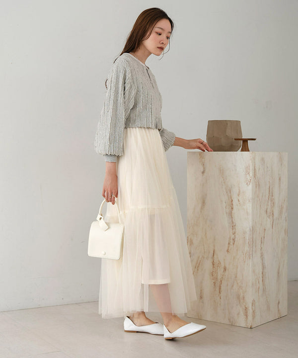 TULLE TIERED SKIRT