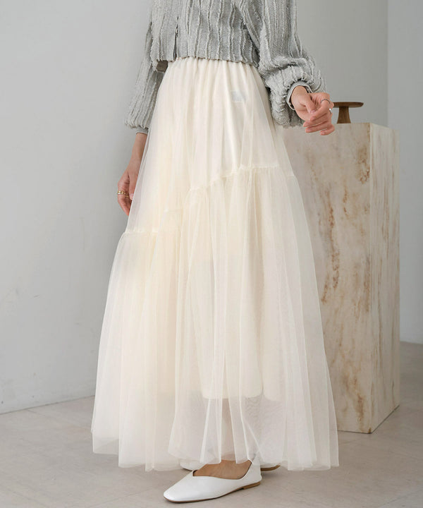 TULLE TIERED SKIRT