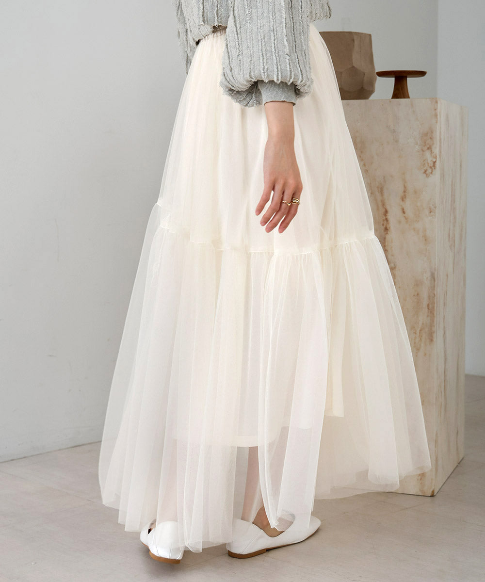TULLE TIERED SKIRT