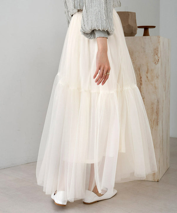 TULLE TIERED SKIRT