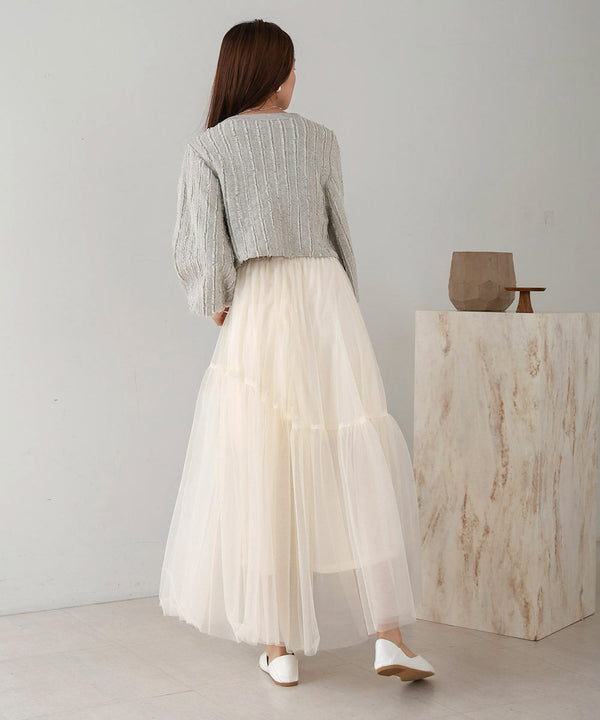 TULLE TIERED SKIRT