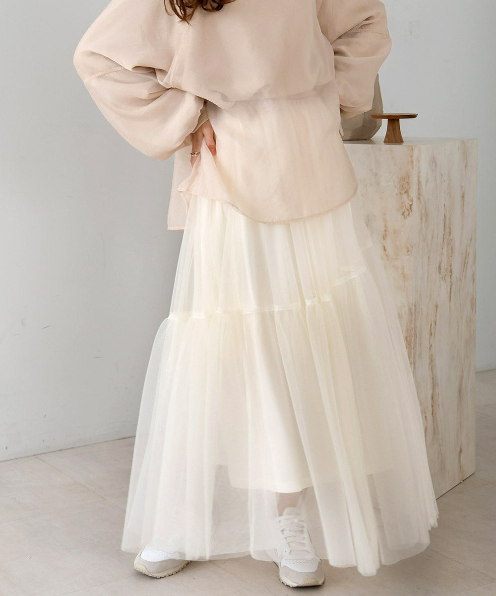 TULLE TIERED SKIRT