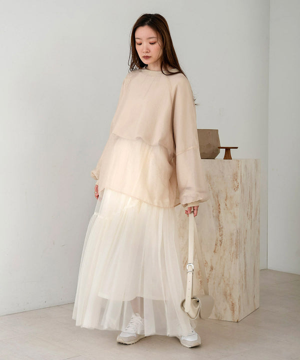 TULLE TIERED SKIRT