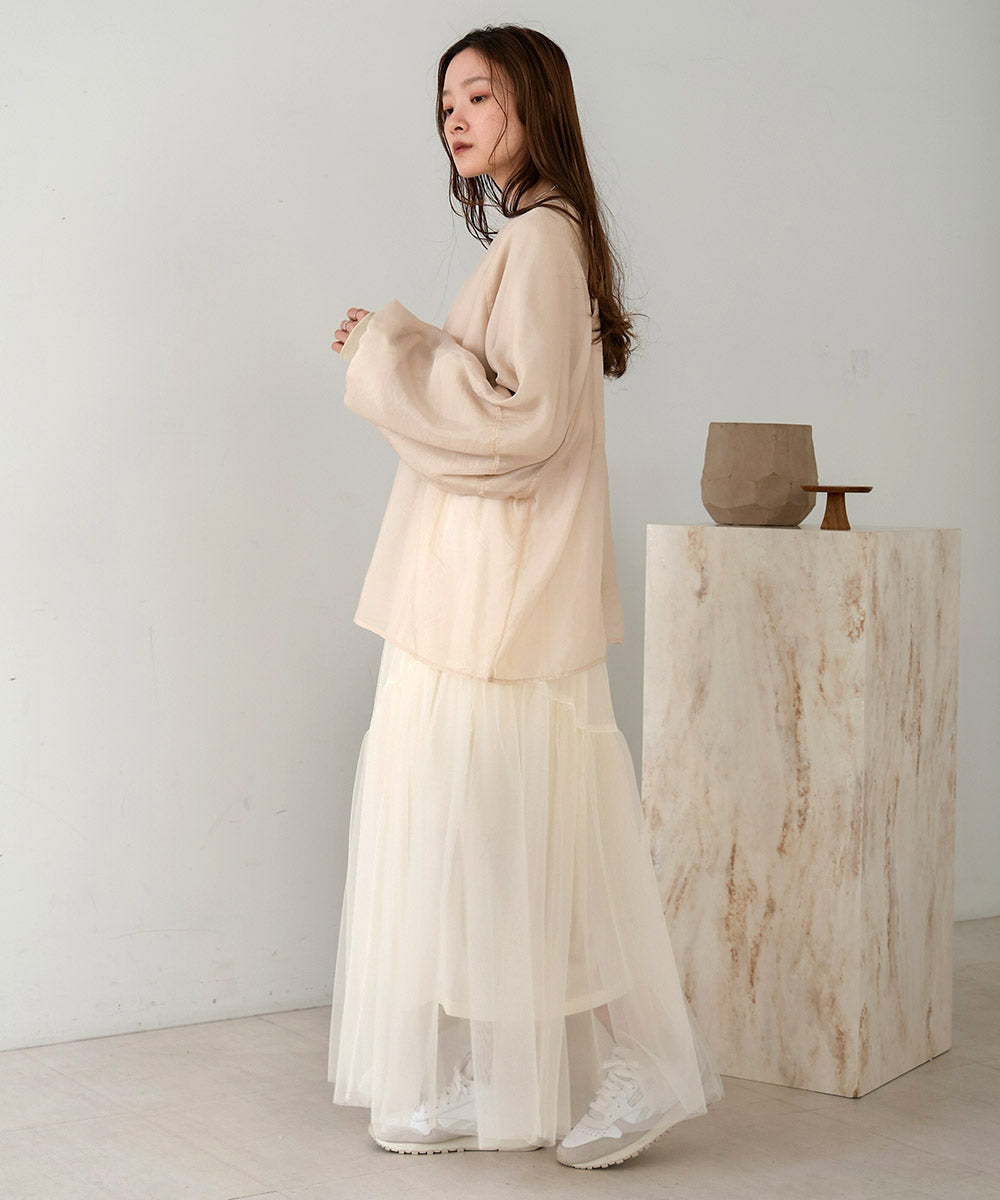 TULLE TIERED SKIRT