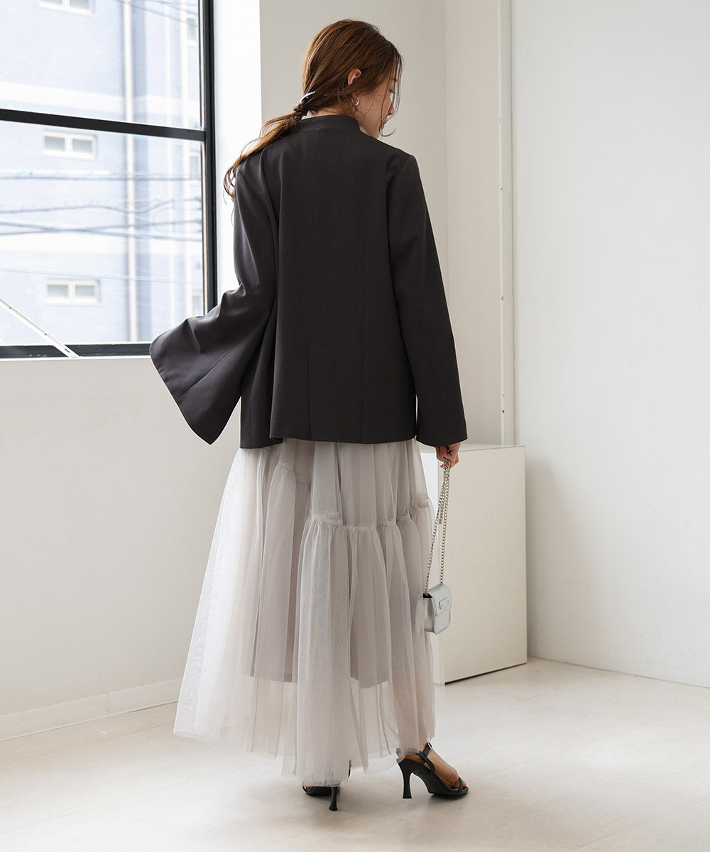 TULLE TIERED SKIRT