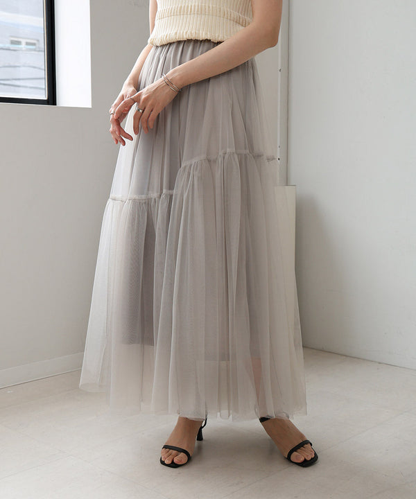 TULLE TIERED SKIRT