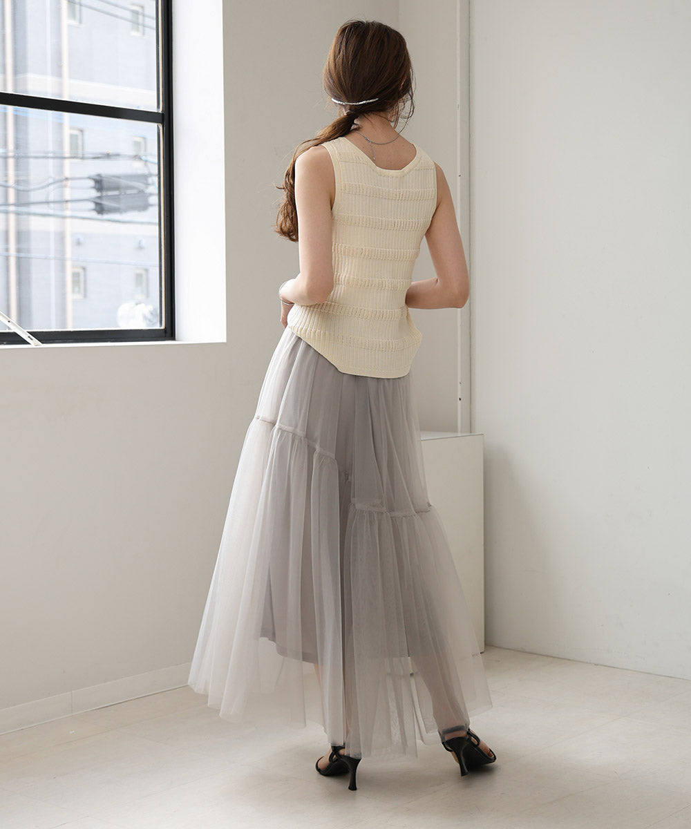 TULLE TIERED SKIRT