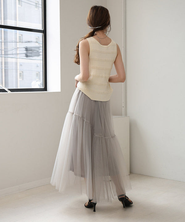 TULLE TIERED SKIRT