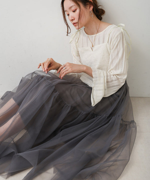 TULLE TIERED SKIRT