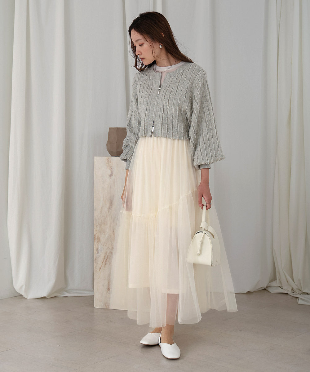 TULLE TIERED SKIRT