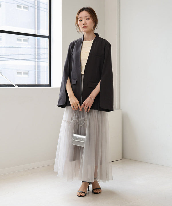 TULLE TIERED SKIRT