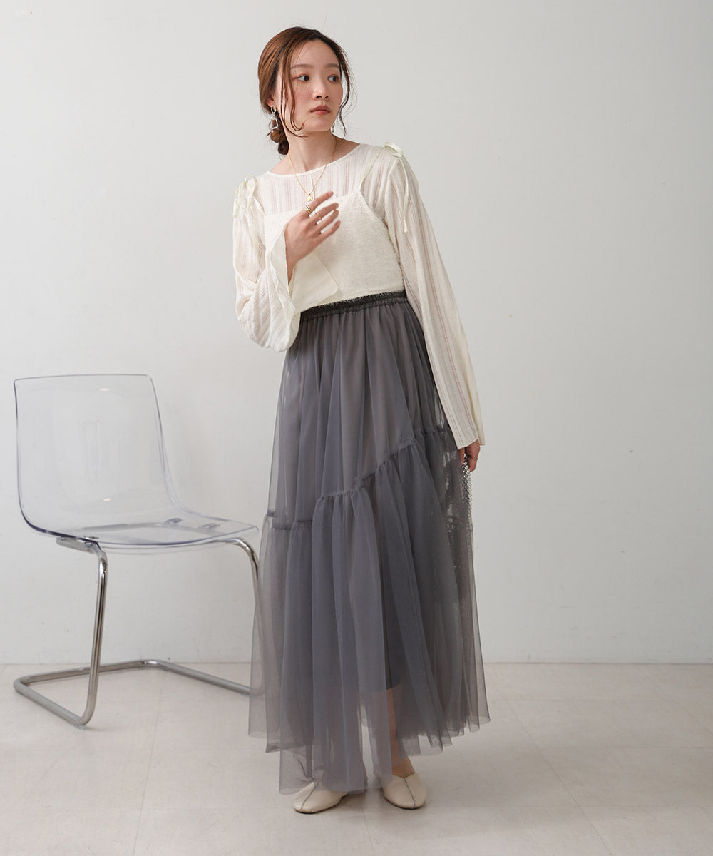 TULLE TIERED SKIRT