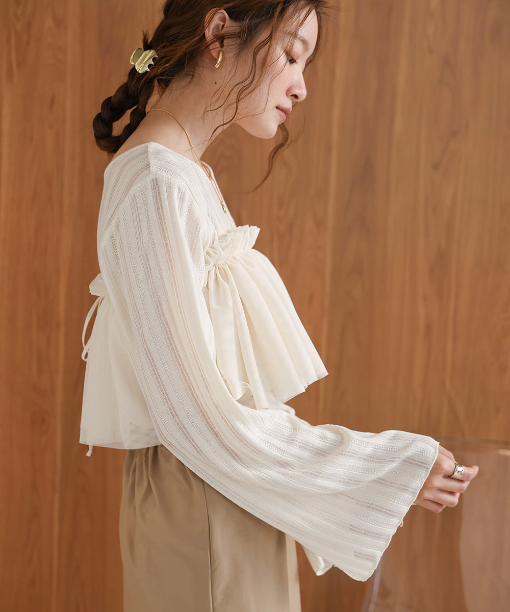 チュールフリルカラー