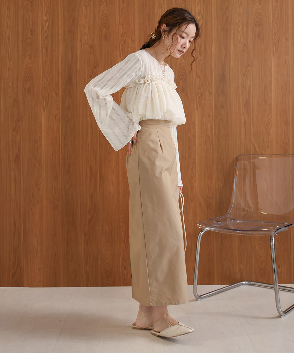 チュールフリルカラー