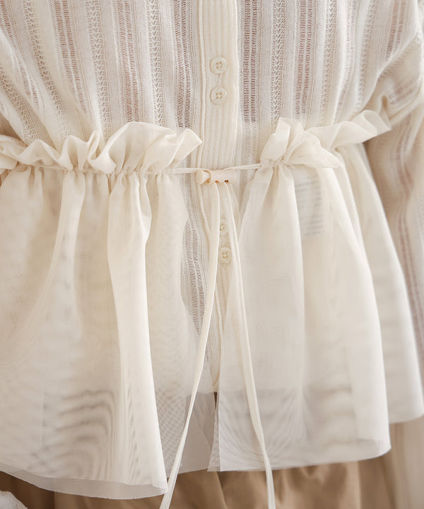 チュールフリルカラー